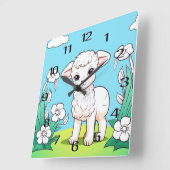 Blauwe eend wandklok (Hoek)