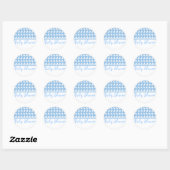 Blauwe eenden in rij baby shower zeehond sticker (Vel)