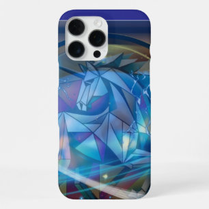 Blauwe eenhoorn iPhone 16 pro max hoesje