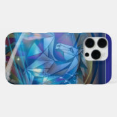 Blauwe eenhoorn iPhone 16 Pro max hoesje iPhone Hoesje (Achterkant horizontaal)