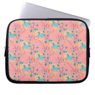 Blauwe eenhoorn laptop sleeve