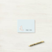 Blauwe Eenhoorn op Wolk Post-it® Notes (Op bureau)