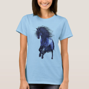 Blauwe Eenhoorn Vrouw Shirt