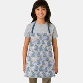 Blauwe eenhoorns met regenbogen schort (Insitu)