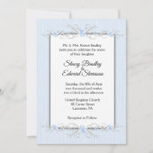 Blauwe eenvoud Traditionele huwelijksuitnodiging Kaart (Voorkant)