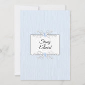 Blauwe eenvoud Traditionele huwelijksuitnodiging Kaart (Achterkant)