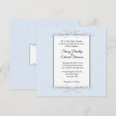 Blauwe eenvoud Traditionele huwelijksuitnodiging Kaart (Voorkant / Achterkant)