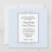 Blauwe eenvoud Traditionele huwelijksuitnodiging Kaart (Voorkant)