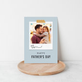 Blauwe, eenvoudige en moderne Vaderdag-foto Feestdagen Kaart