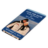 Blauwe Eenvoudige Foto slaat de Magnet Datum op Magneet (Linkerzijde)