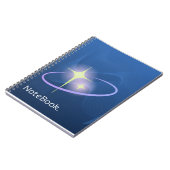 Blauwe eenvoudige minimalistische elegante kunst notitieboek (Linkerzijde)