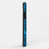 Blauwe, eenvoudige, moderne, koele golfabstractie Case-Mate iPhone case (Achterkant/rechts)