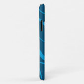 Blauwe, eenvoudige, moderne, koele golfabstractie Case-Mate iPhone case (Achterkant/rechts)