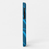 Blauwe, eenvoudige, moderne, koele golfabstractie Case-Mate iPhone case (Achterkant/links)