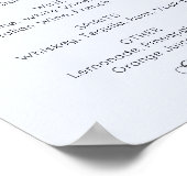 Blauwe eenvoudige scripttrouwbalk. Alcoholdrinken Poster (Hoek)