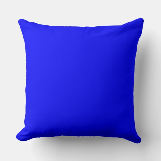 Blauwe effen kleur achtergrond kussen (Voorkant)