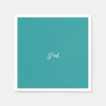 Blauwe effen kleur trendy pastel initialen naam