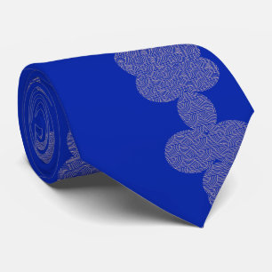 Blauwe effen kleur vintage roze Aziatische kunst t Stropdas