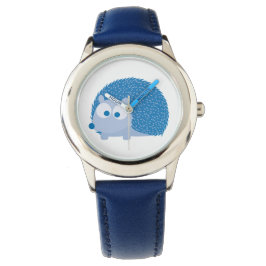 Blauwe egel horloge