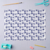 Blauwe Egyptologie Symbolen DIY Kleuren Tissuepapier (Craft)