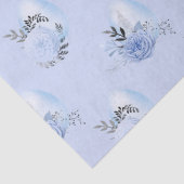 Blauwe eieren en bloemen op blauwe ontkoppeling tissuepapier (Detail)