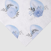 Blauwe eieren en bloemen op witte ontkoppeling tissuepapier (Detail)