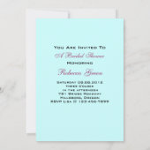 Blauwe Eiffeltoren Parijs bruids theefeest Kaart (Achterkant)