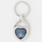 Blauwe Eiffeltoren Sleutelhanger (Voorkant)