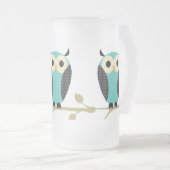 Blauwe eigenaar op Limb Matglas Bierpul (Voorkant rechts)