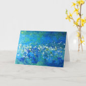Blauwe Eigentijdse OnderwaterGroet, Spatie Kaart (Gele Bloem)