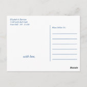 Blauwe eik boom, rustiek & minimalistisch Bewaar d Briefkaart (Achterkant)