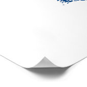 Blauwe eik boom, rustiek & minimalistisch welkom poster (Hoek)