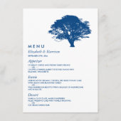 Blauwe eik boom, rustieke & minimalistische bruilo menu (Voorkant)