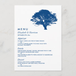 Blauwe eik boom, rustieke & minimalistische bruilo menu