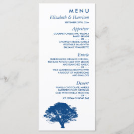 Blauwe eik boom, rustieke & minimalistische bruilo menu