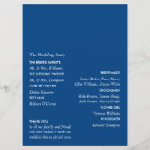 Blauwe eik boom, rustieke & minimalistische bruilo programmakaart (Achterkant)