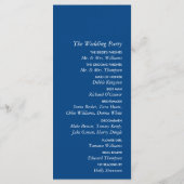 Blauwe eik boom, rustieke & minimalistische bruilo programmakaart (Achterkant)