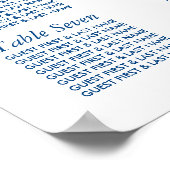 Blauwe eik boom, rustieke & minimalistische zitpla poster (Hoek)