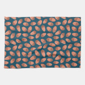 Blauwe eikel patroon theedoek (Horizontaal)