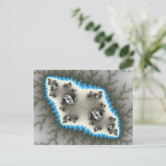 Blauwe eilanden - Fractal Briefkaart (Staand voorkant)