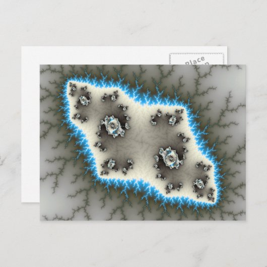 Blauwe eilanden - Fractal Briefkaart (Voorkant / Achterkant)