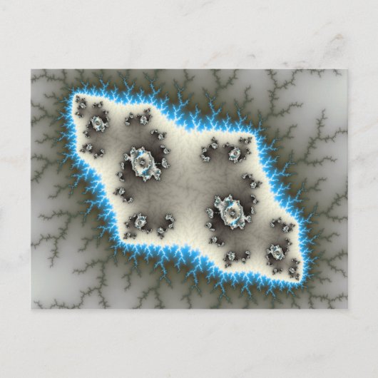 Blauwe eilanden - Fractal Briefkaart (Voorkant)