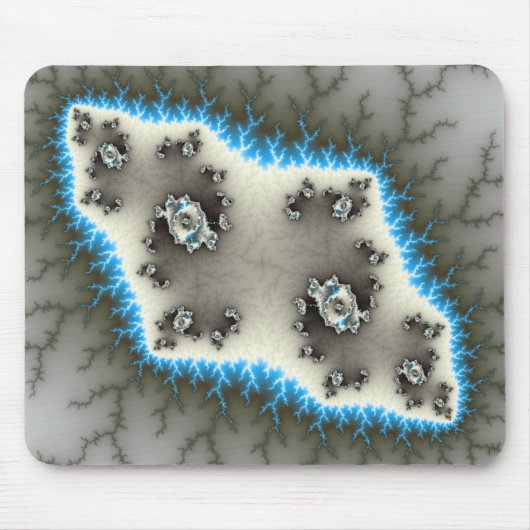 Blauwe eilanden - Fractal Mousepad Muismat (Voorkant)