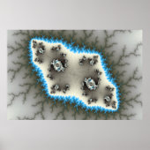 Blauwe eilanden - Fractal Poster (Voorkant)