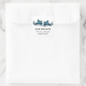 Blauwe Elegant Dragons sparen de Stickers van de D (Tas)