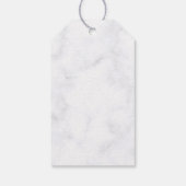 Blauwe Elegante bloem zomer bruiloft Cadeaulabel (Achterkant)