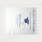 Blauwe elegante foto-achtergrond voor foto's wandkleed (Voorkant (horizontaal))