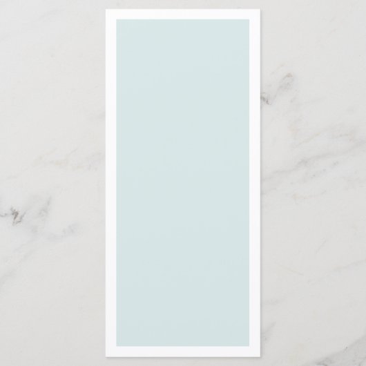 Blauwe elegante klassieke kalligrafie script bruil menu (Achterkant)