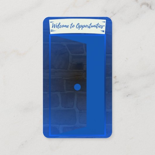 Blauwe elegante Visitekaartjes voor makelaars (Achterkant)