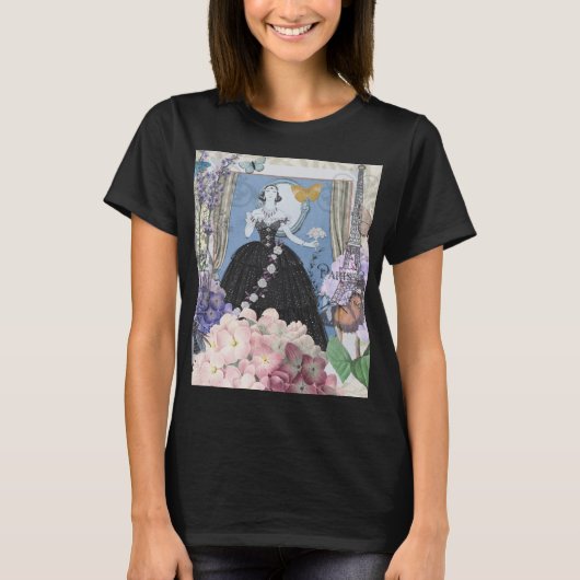 Blauwe elegante vrouw bloemrijke fancy jurk  (Voorkant)